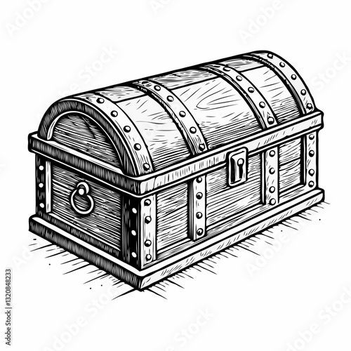 treasure chest vector illustration