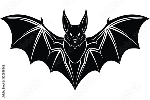 bat silhouette design isolated on white background