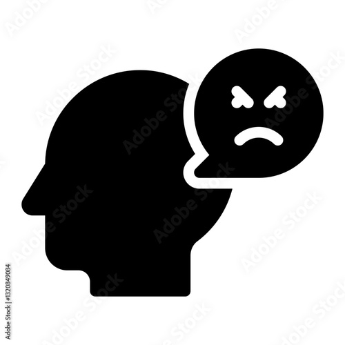 anger glyph icon