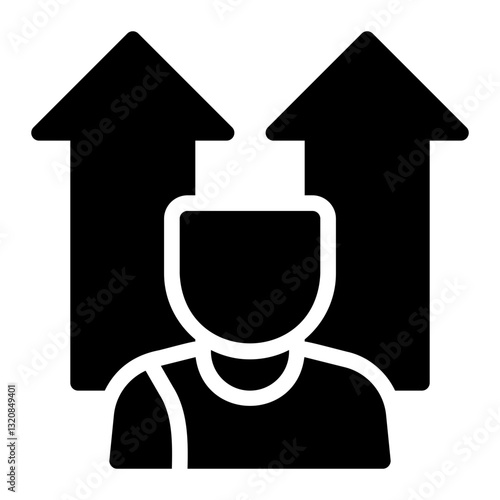 personal development glyph icon