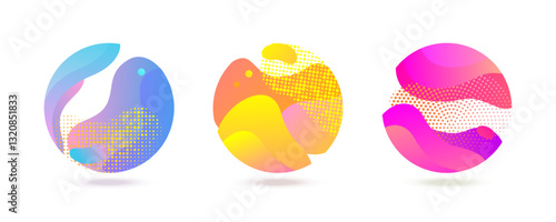 Circles with halftone color...