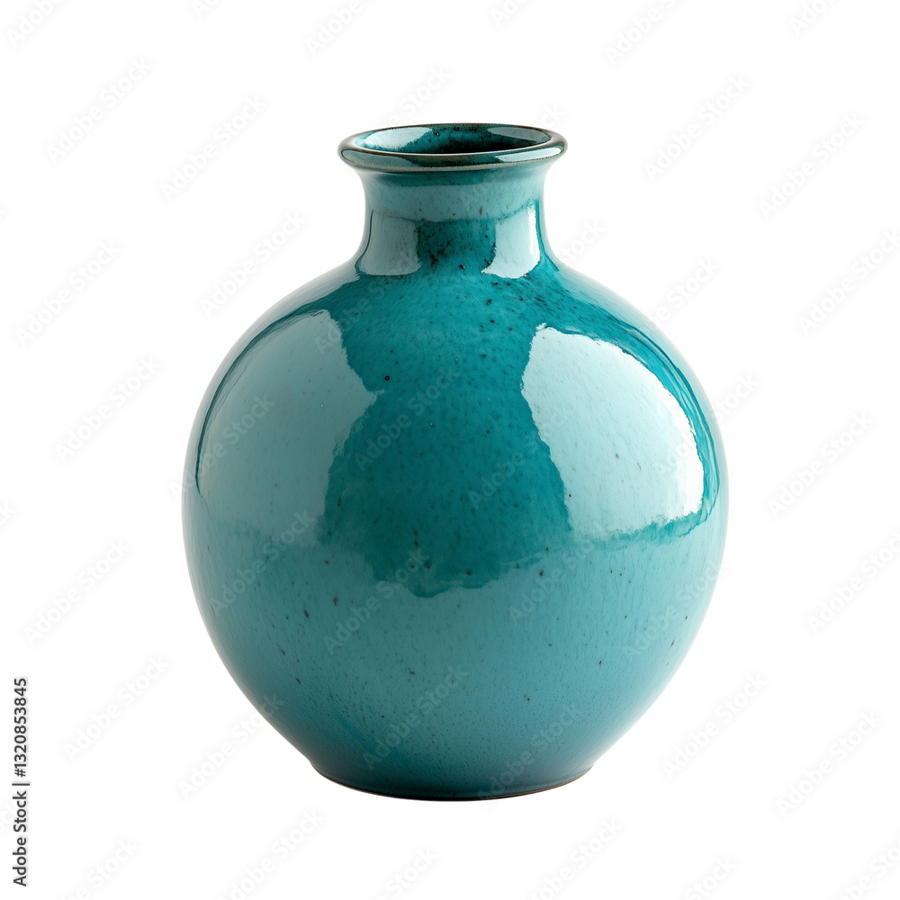 Elegant wooden vase with a smooth, polished surface and a tapered neck on transparent png background. Ai generated
