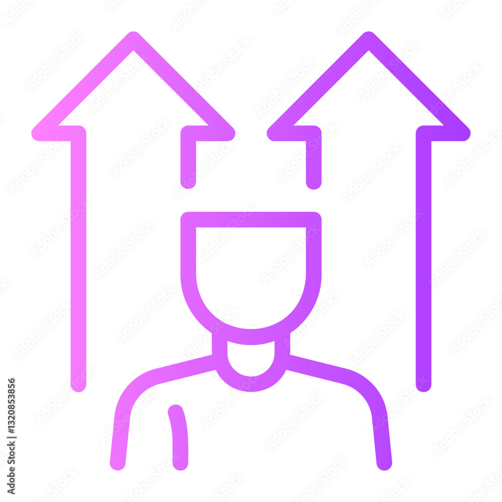 Obraz premium personal development gradient icon