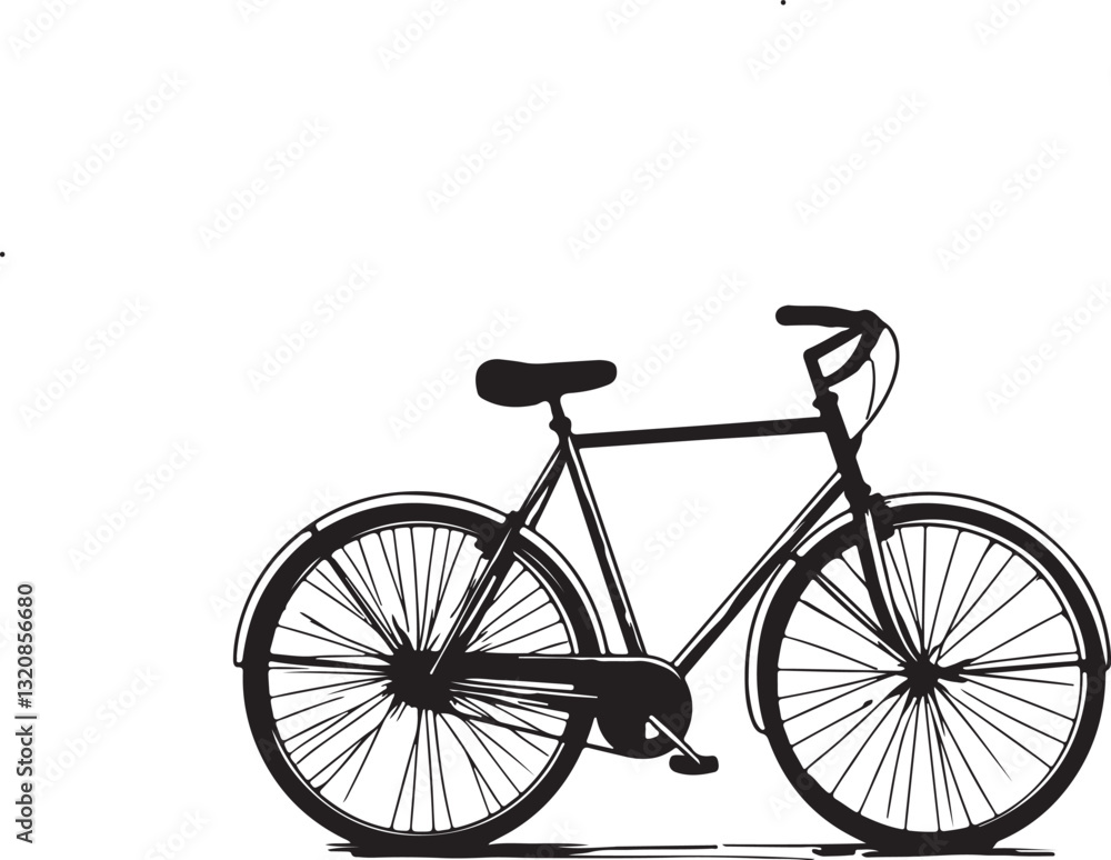 Fototapeta premium vintage bicycle isolated on white