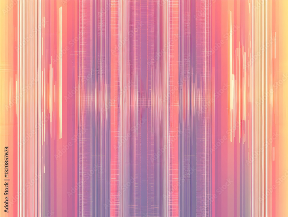 Fototapeta premium Seamless pattern of vertical lines in a tech background with a gradient backdrop, offering a modern look.