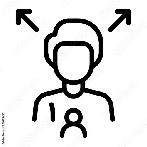 willpower line icon