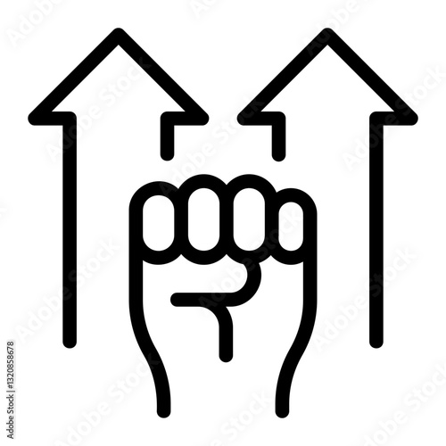 willpower line icon