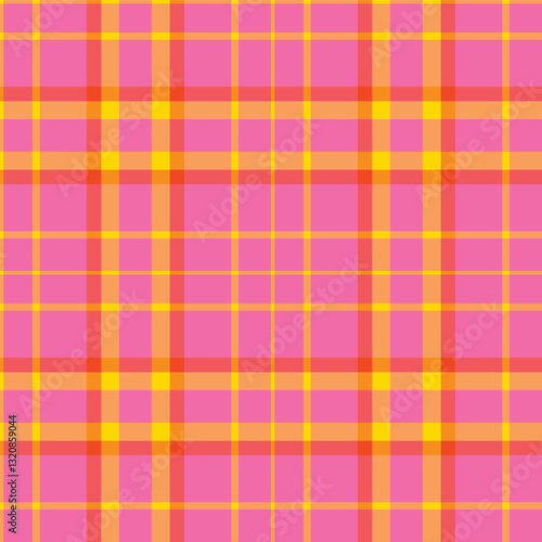 Spring Metallic Sunflower Yellow & Smoky Bubblegum Seamless Checks Background