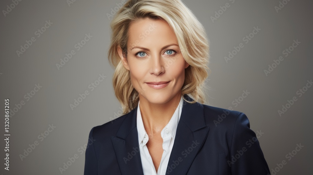 potrait of middle aged female CEO manager potrait of middle aged female CEO manager