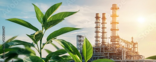 A good environment with low carbon footprint and wide ozone air is maintained by facilities such as the Green Industry Eco Power Factory, making it perfect for a banner background