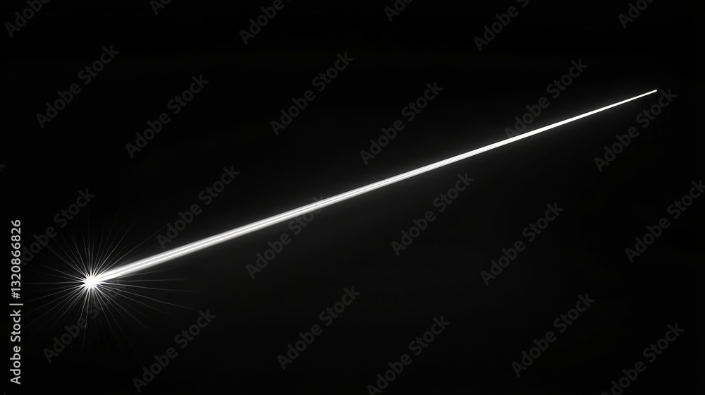 Fototapeta premium The scene depicts abstract flying within a futuristic corridor, where a triangular background meets fluorescent ultraviolet lighting, colorful laser neon lines, and a geometric endless tunnel, all