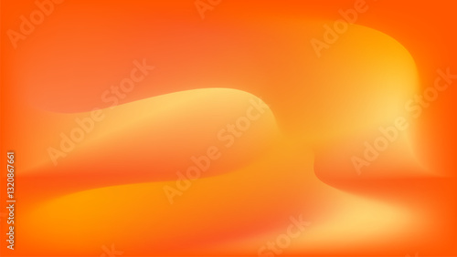 Abstract Orange and Yellow Gradient Background with Smooth Flowing Shapes