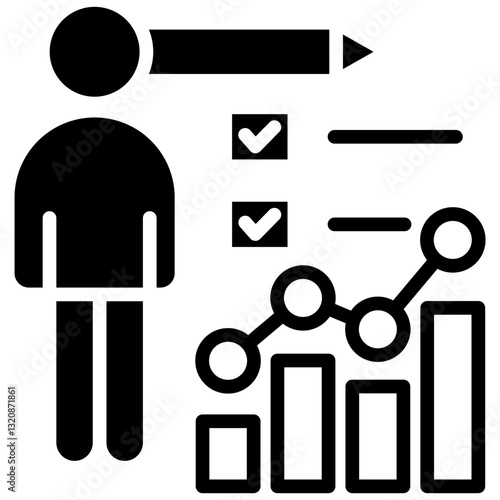 Success Evaluation glyph icon