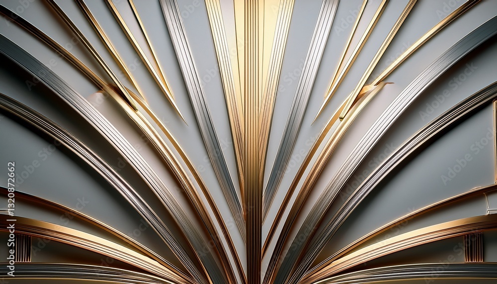 Abstract background. Elegant Art Deco pattern in silver and gold tones – timeless and luxurious design.
Abstract background. Elegant Art Deco pattern in silver and gold tones – timeless and luxurious design.