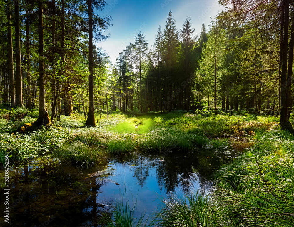 Obraz premium Generated image 森の泉