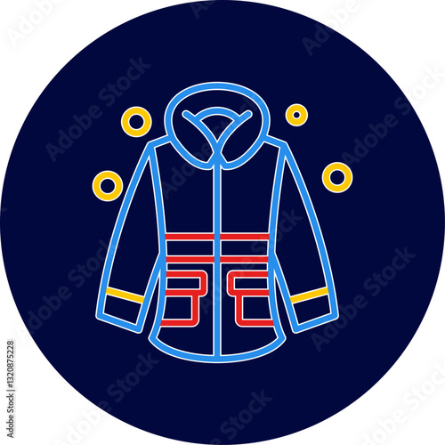 Winter Jacket Vector Icon