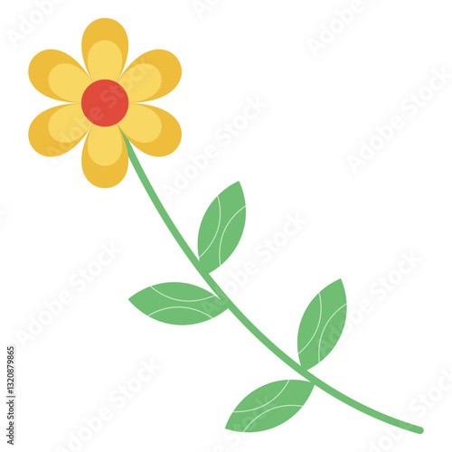 Nowruz Day Element with Cartoon Style. Isolated on White Background