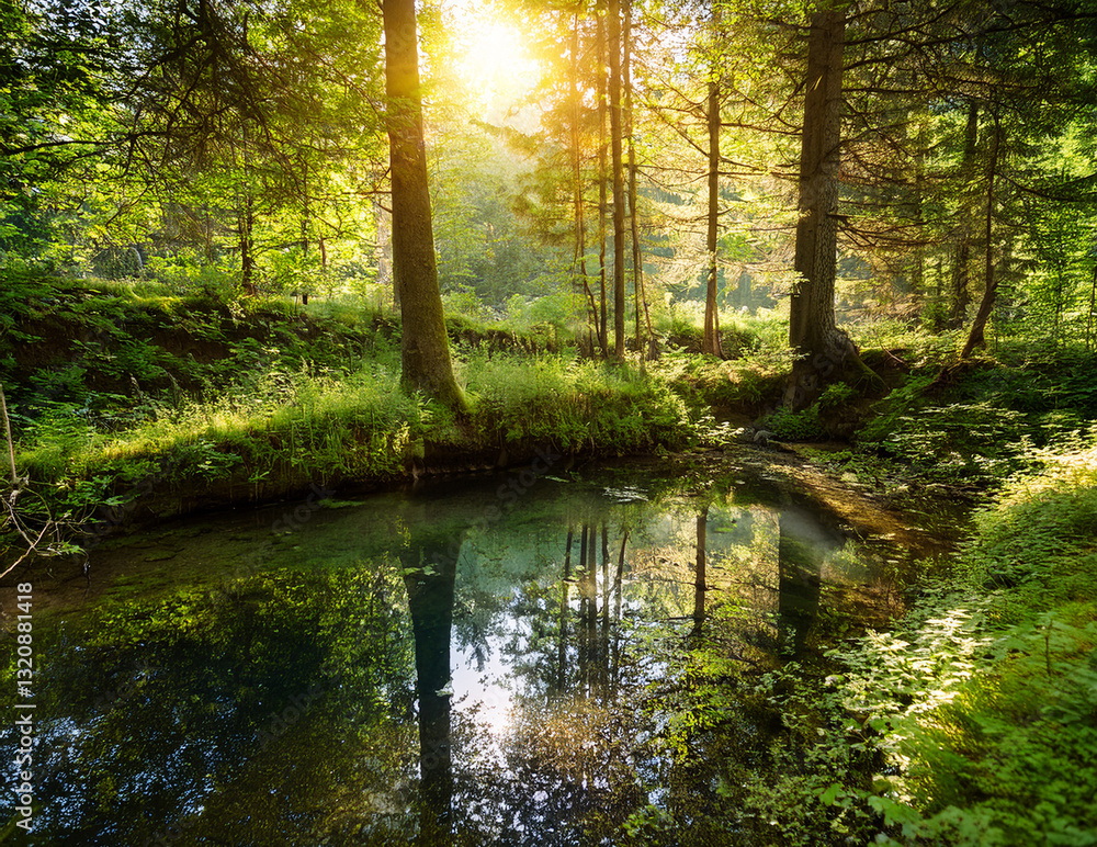 Obraz premium Generated image 森の泉