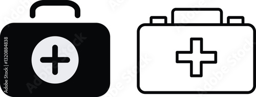 First Aid Kit Icon, First Aid Kit Sign Vector Medical Emergency Symbol