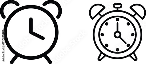 Alarm Clock Icon Vector Time Notification