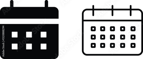 Calendar Icon Vector Date Planner Symbol
