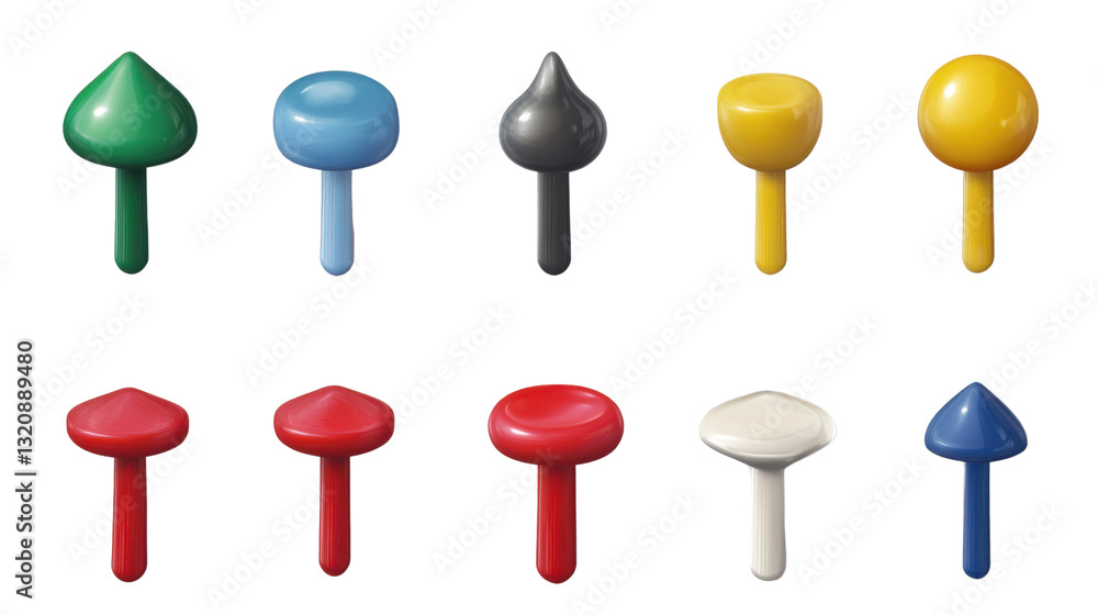 set of colorful pin isolated set of colorful pin isolated