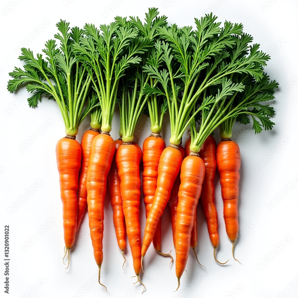 A pile of fresh organic carrots with green tops Generative AI A pile of fresh organic carrots with green tops Generative AI