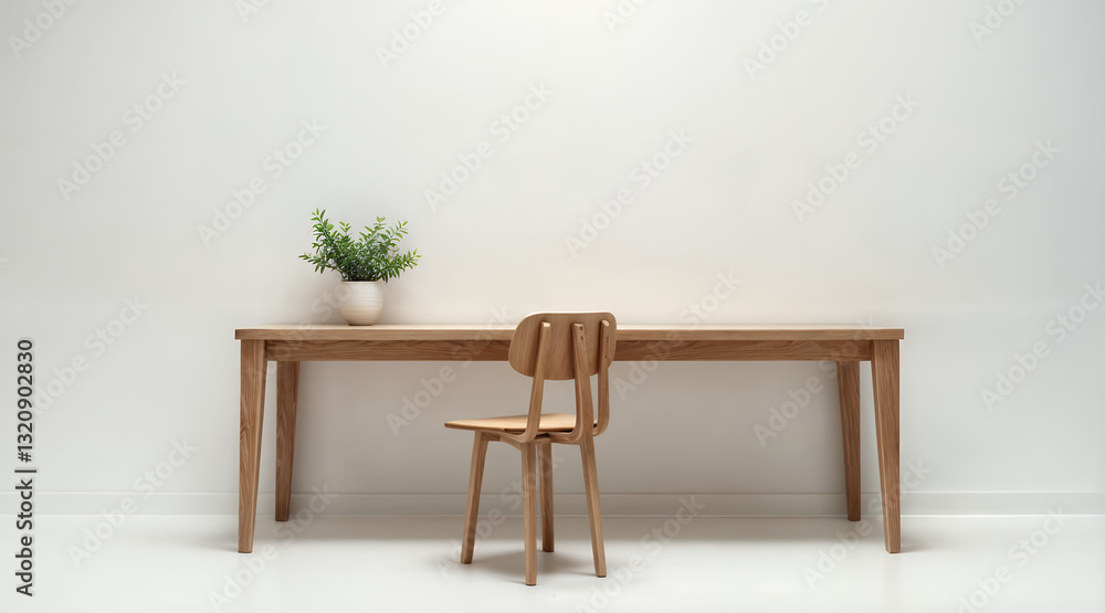 Fototapeta premium imple table and chair