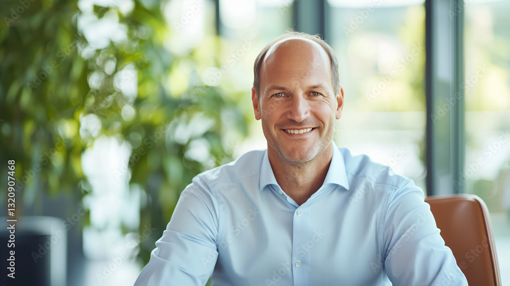 Obraz premium Modern Office Portrait of a Confident Professional Man