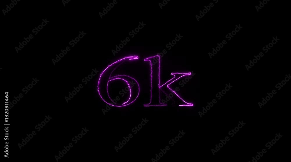 Glowing neon 6k Follower, Glowing neon 6k Follower,