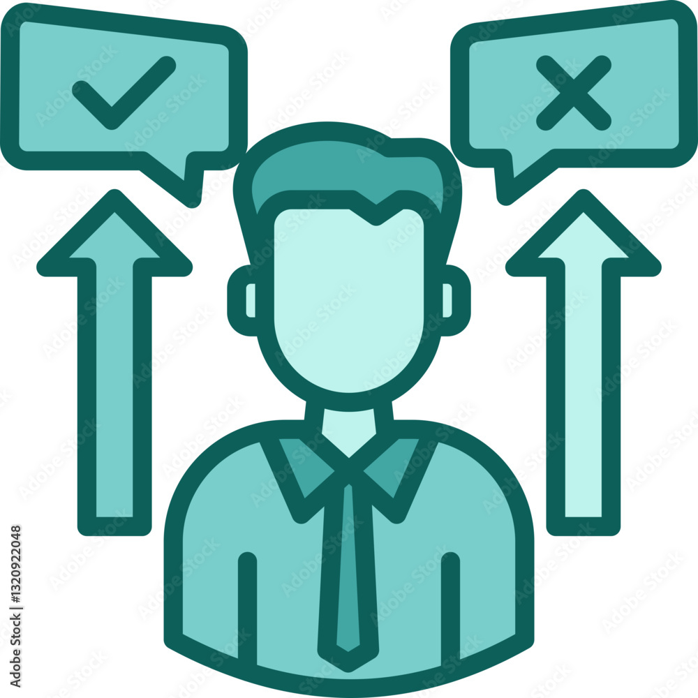 Decision Making solid icon Decision Making solid icon