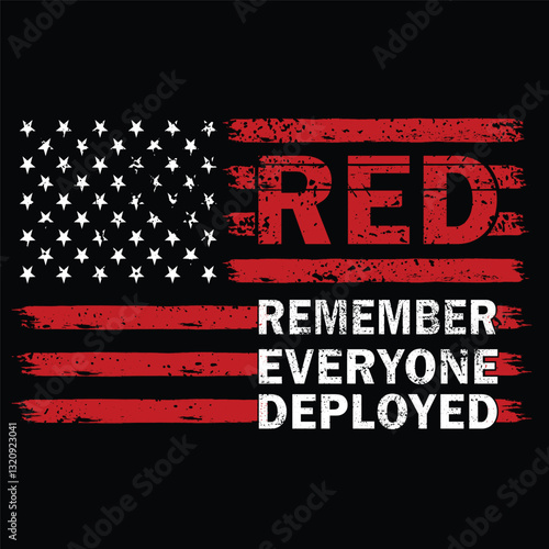 Red Friday, Design, Red Friday Support, R.E.D Sweater, Deployment Shirt, Red Friday Gifts, Military Red Friday,  T-shirt design, banner design, poster, vector eps