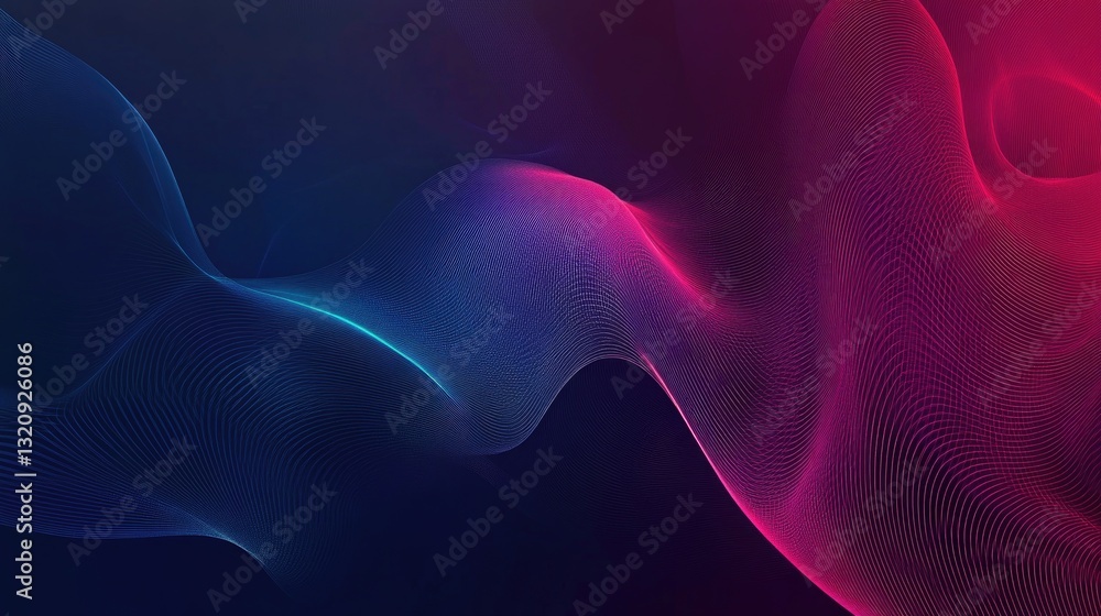 Fototapeta premium Colorful Abstract Wave Pattern Design with Smooth Gradients and Curves