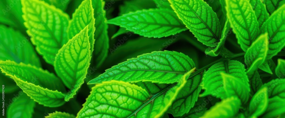 Vibrant green leaves, intricate details, sharp focus, macro, branch Vibrant green leaves, intricate details, sharp focus, macro, branch