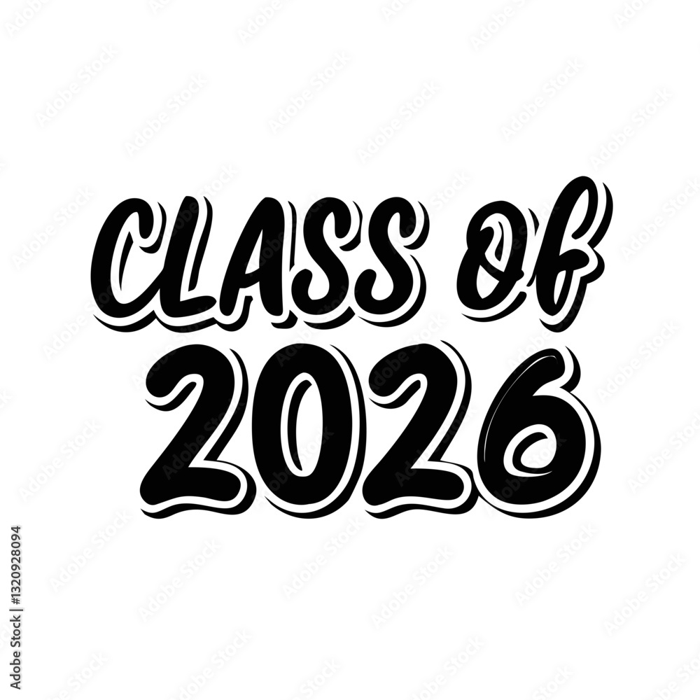 Bold 2026 Numbers with Elegant Script Bold 2026 Numbers with Elegant Script