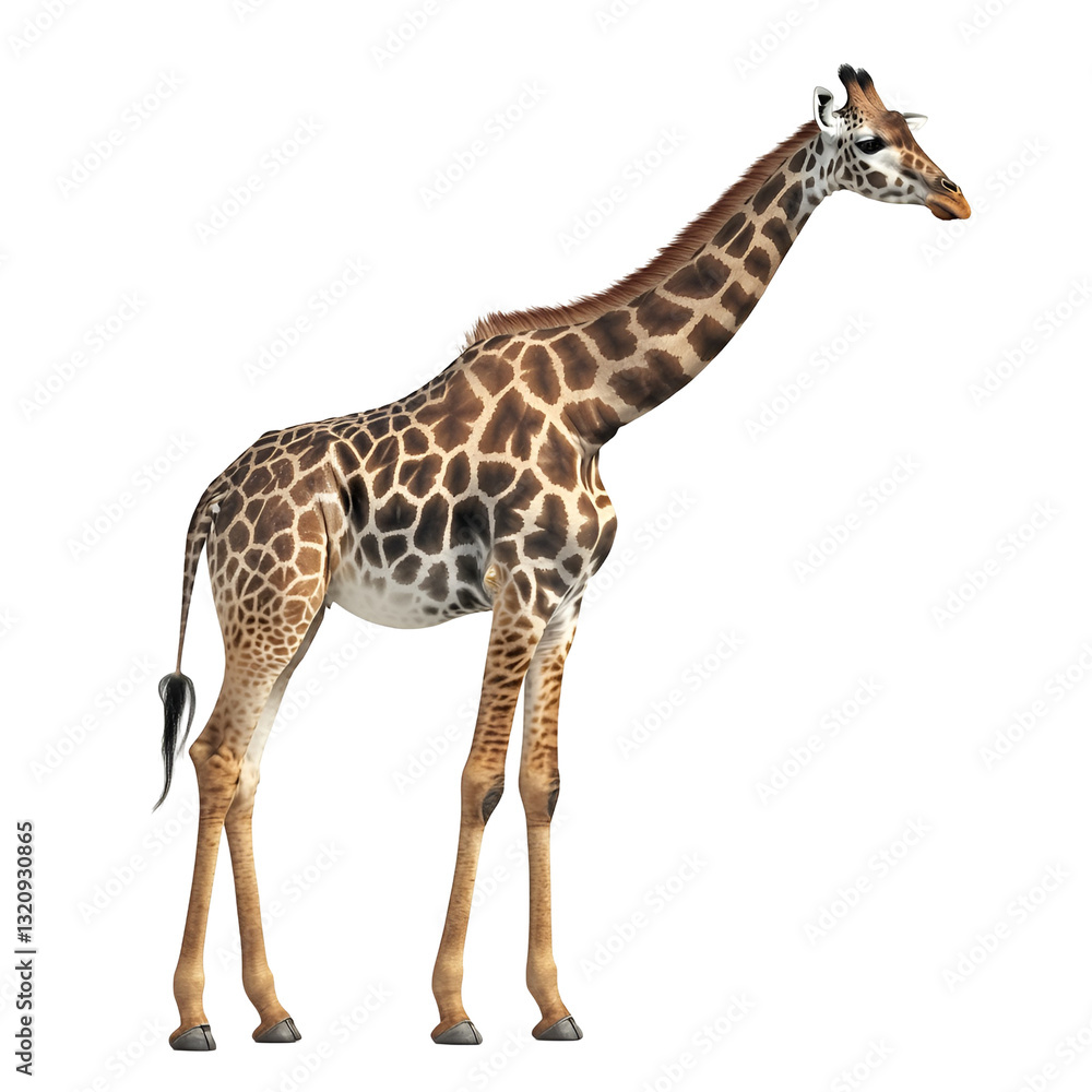 Naklejka premium giraffe isolated on white