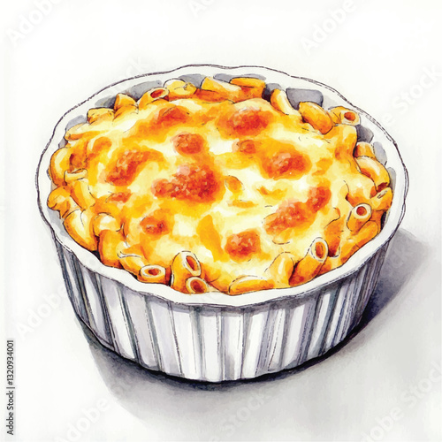 watercolor copic marker concept sketch of Macaroni
