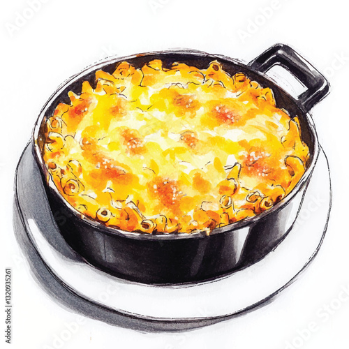 watercolor copic marker concept sketch of Macaroni