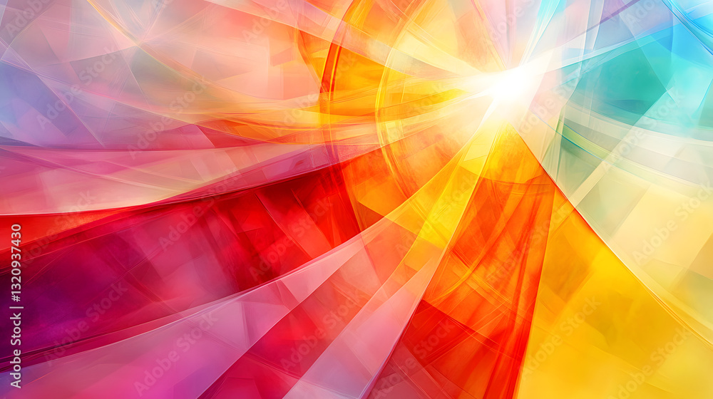 Colorful abstract art representing solar power and wind energy with vibrant sun rays and geometric energy patterns. Colorful abstract art representing solar power and wind energy with vibrant sun rays and geometric energy patterns.