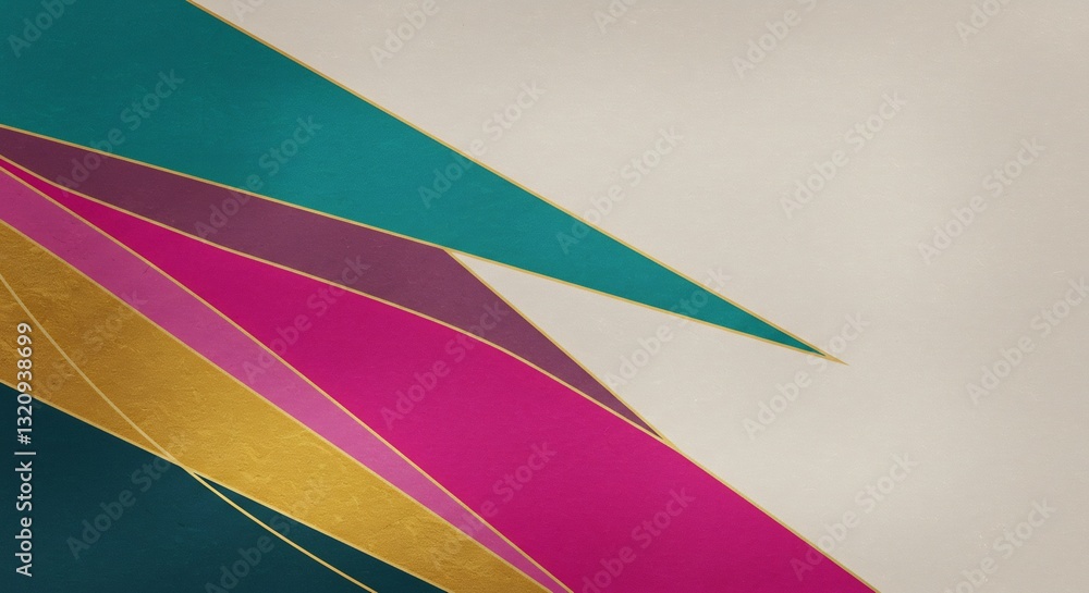 Obraz premium Abstract vibrant shapes elegantly arranged soft light background. AI Generated
