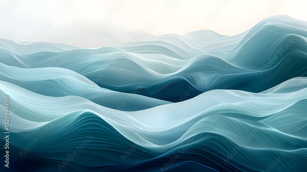 Serene Abstract Ocean Gradient Waves with Smooth Flowing Water Textures for Luxury Travel and Wellness Branding Serene Abstract Ocean Gradient Waves with Smooth Flowing Water Textures for Luxury Travel and Wellness Branding