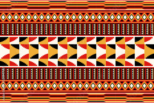 Ethnic geometric pattern, seamless pattern of the Navajo tribe. Native American ethnic. Seamless vector pattern ethnic, seamless Mexican rug, woven carpet. Folk embroidery, Bohemian, Aztec style.