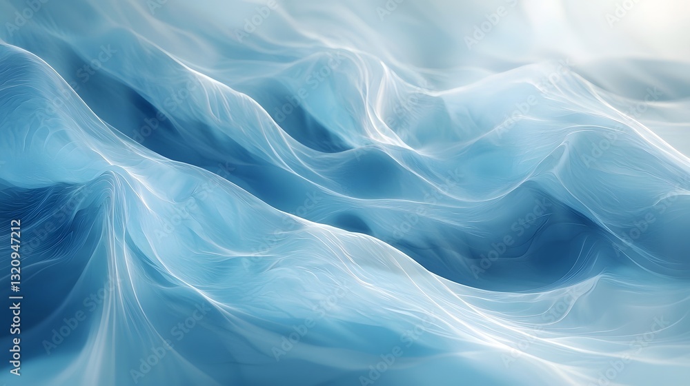 Obraz premium Serene Ocean Inspired Abstract Gradient Background for Travel Luxury and Wellness Branding