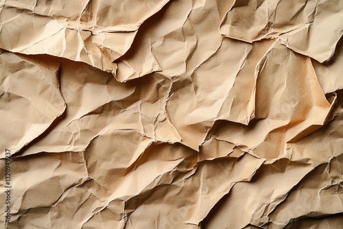 Wallpaper Mural Crumpled brown paper creating a textured background for designs or crafts Torontodigital.ca