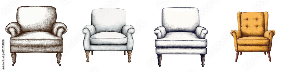 Assortment of unique and stylish armchairs sofas and couches for creating cozy and inviting living spaces Vintage retro modern and classic furniture pieces in a variety of materials designs Assortment of unique and stylish armchairs sofas and couches for creating cozy and inviting living spaces Vintage retro modern and classic furniture pieces in a variety of materials designs