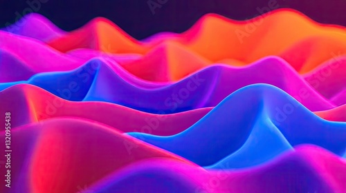 Vibrant color art abstract background concept. Colorful waves of light create a dynamic abstract background for creative projects.