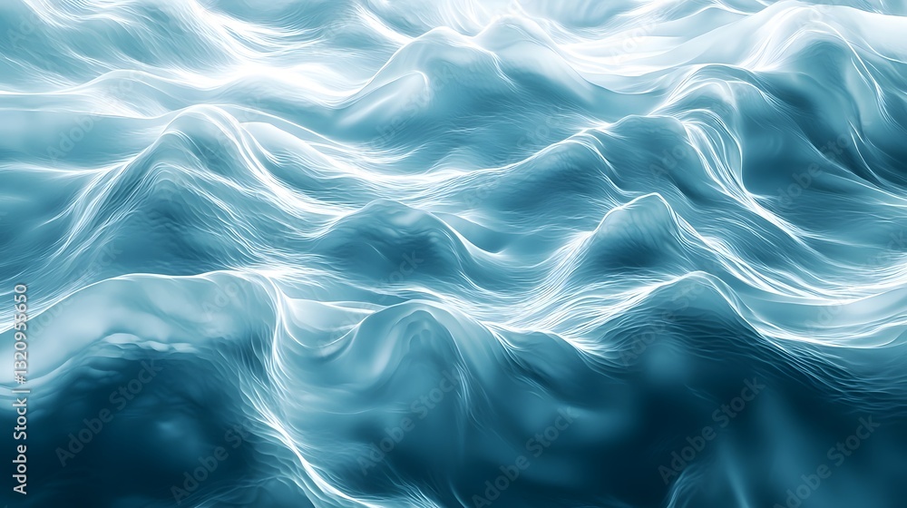 Serene Ocean Inspired Gradient Background with Gentle Flowing Water Textures