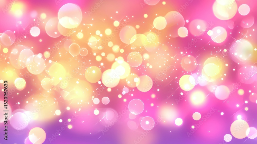 Obraz premium Abstract Pink and Yellow Bokeh Background