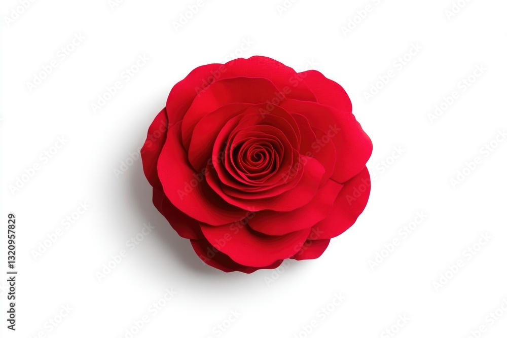 Elegant Red Rose Petals on White Background Elegant Red Rose Petals on White Background
