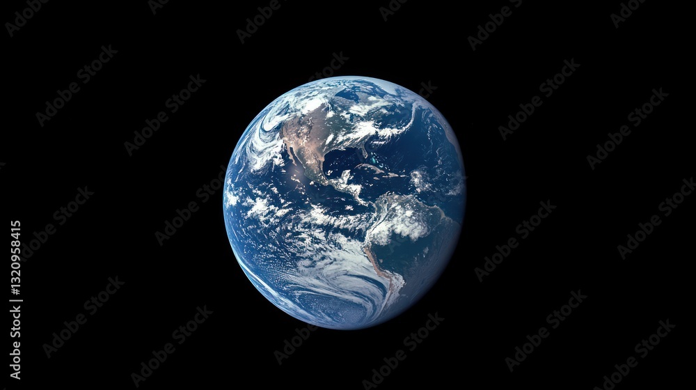 Obraz premium Stunning View of Earth from Space: A Blue Marble in the Cosmos